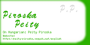 piroska peity business card